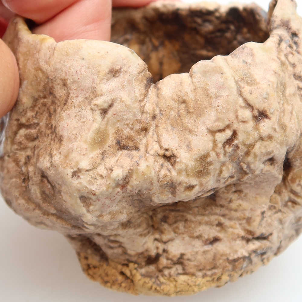 Ceramic Shell, 6 x 6 x 6 cm, beige-brown