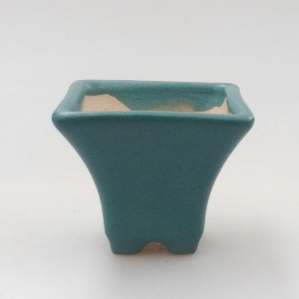 Ceramic bonsai bowl 4 x 4 x 3,5 cm, color blue