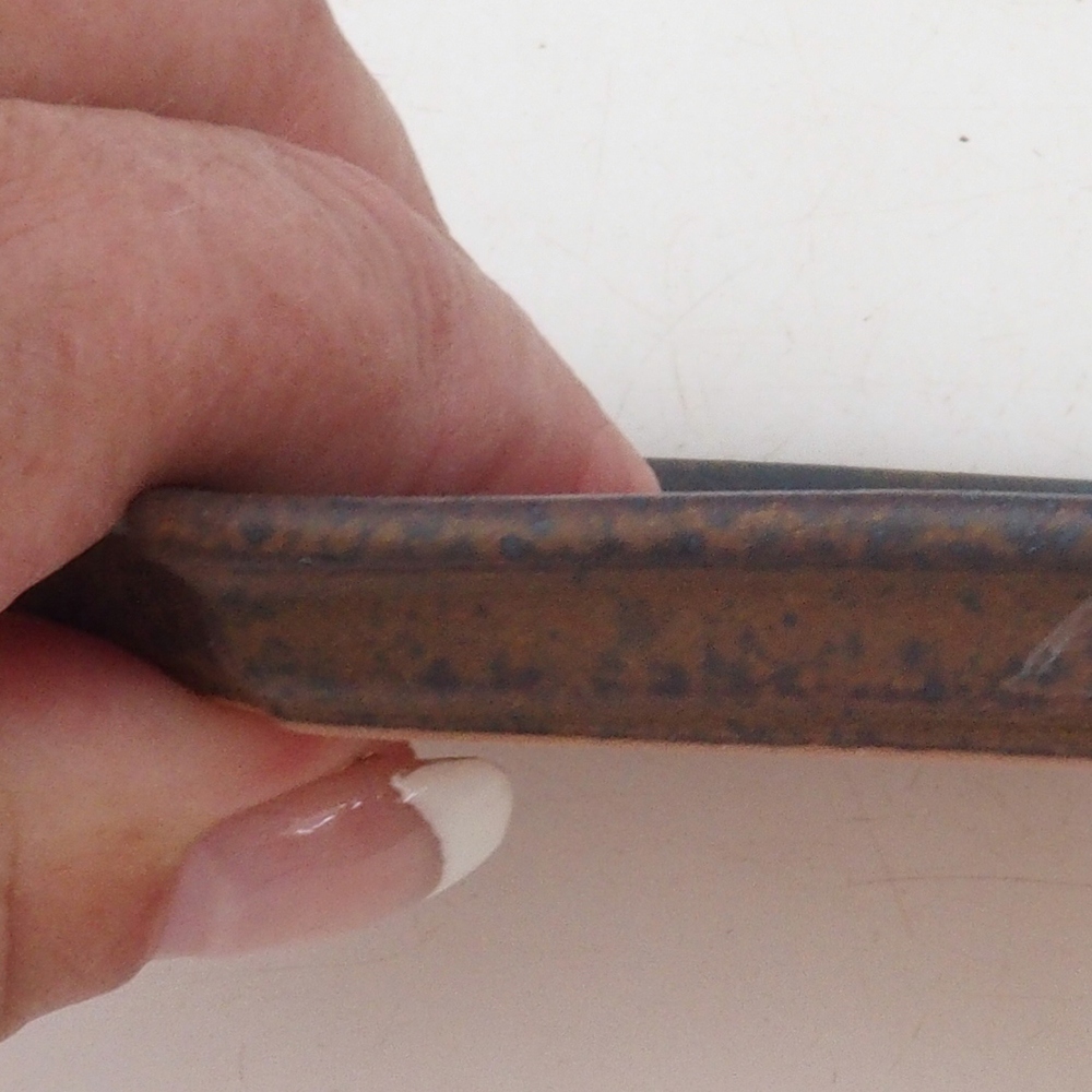 Ceramic bowl H01 - 11.5 x 8 x 0.5 cm - brown
