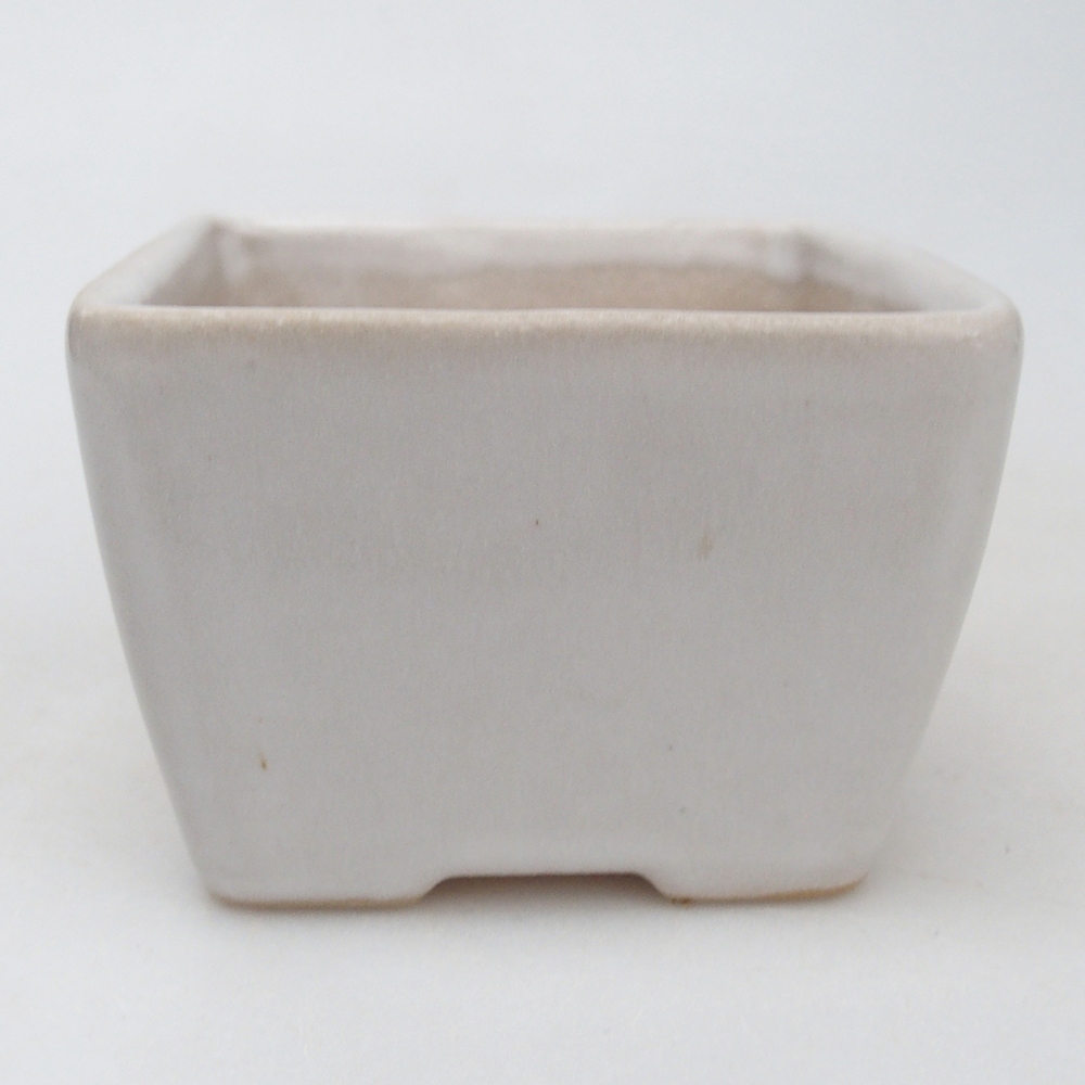 Ceramic bonsai bowl 8,5 x 8,5 x 6 cm, white