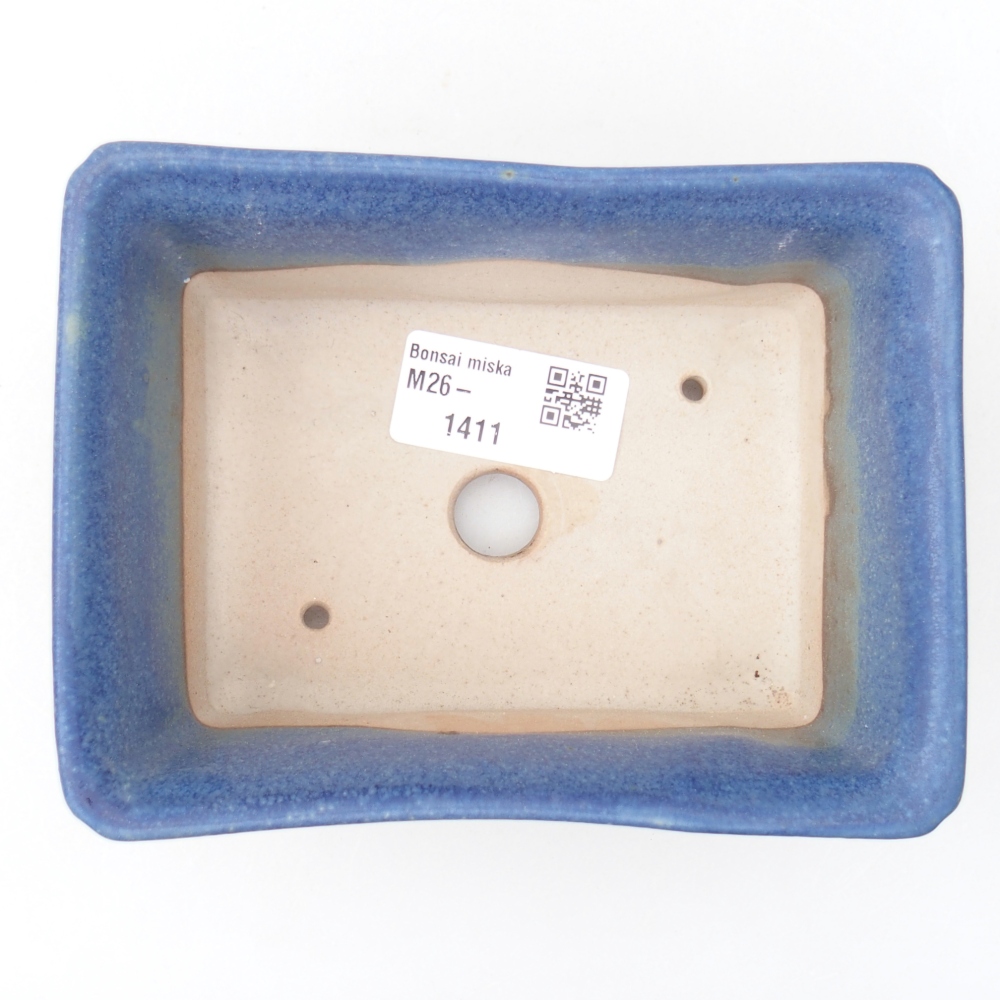 Ceramic bonsai bowl 13,5 x 10 x 5,5 cm, colour blue