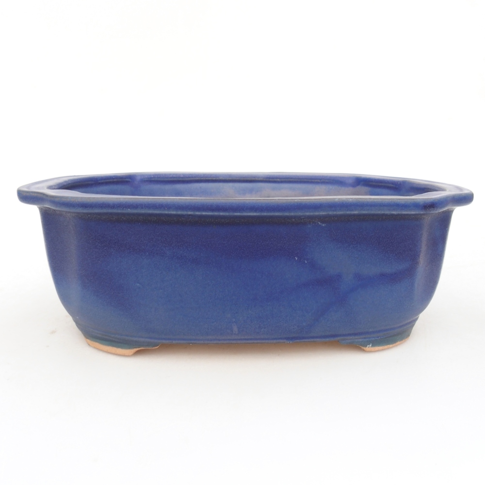 Ceramic bonsai bowl 22 x 18 x 7,5 cm, colour blue
