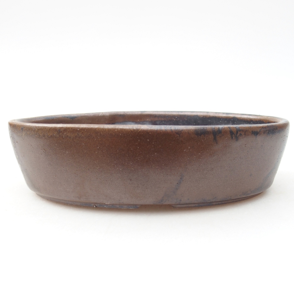 Ceramic bonsai bowl 16,5 x 11,5 x 4,5 cm, brown