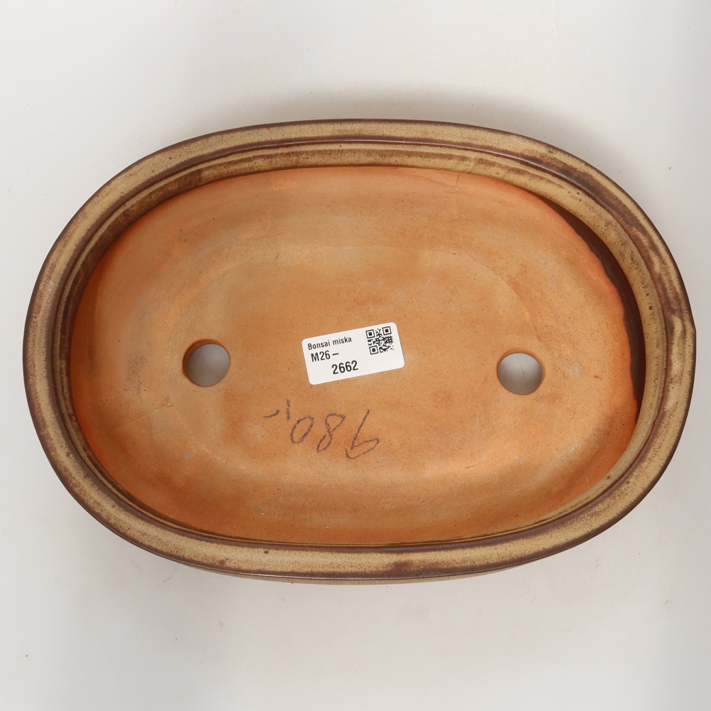 Ceramic Shell  26 x 18.5 x 5 cm, brown