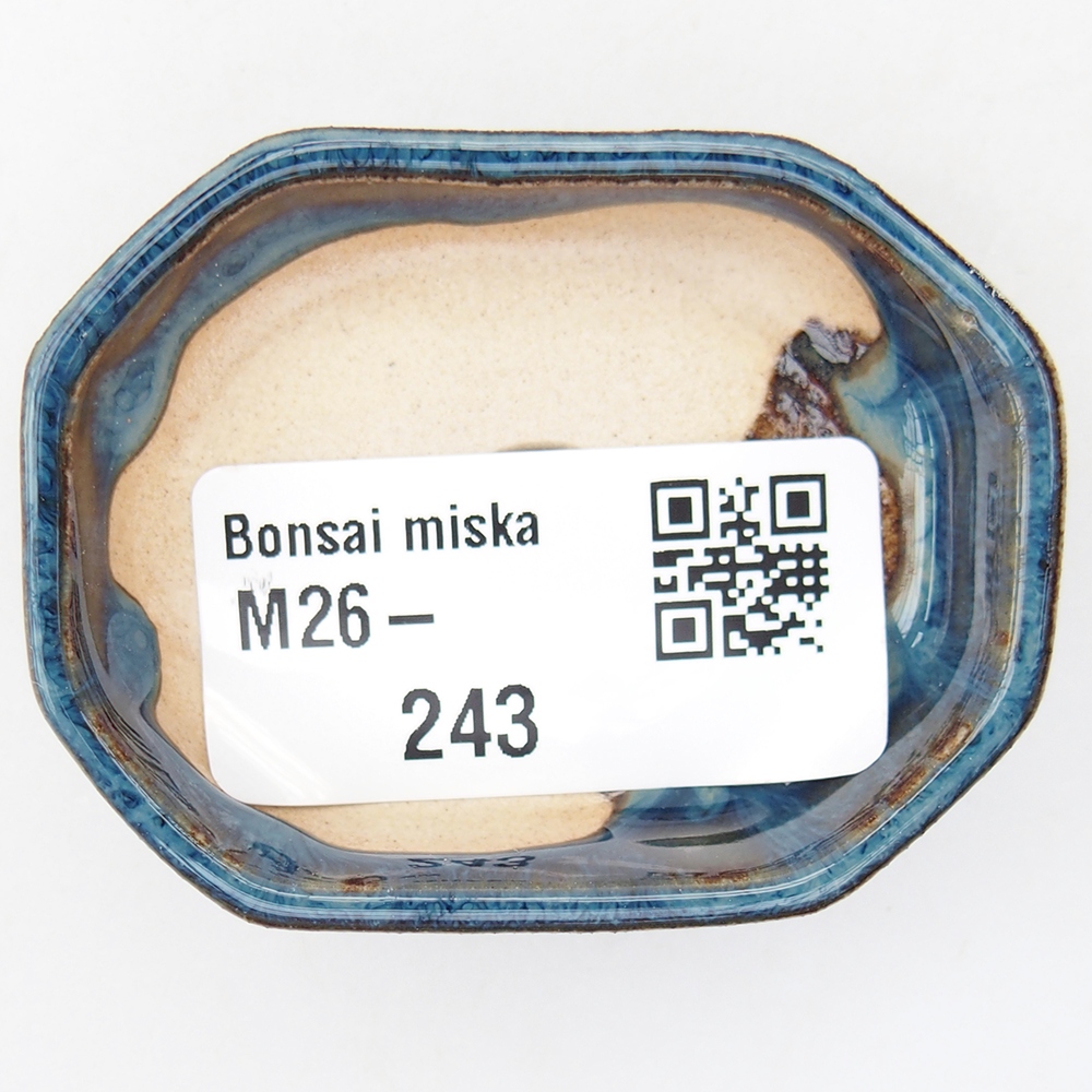 Mini bonsai bowl 5,5 x 4 x 1,5 cm, colour blue