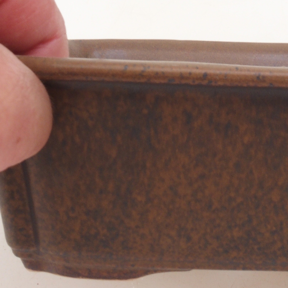 Bonsai bowl H50 - 17 x 12.5 x 5.5 cm. - brown