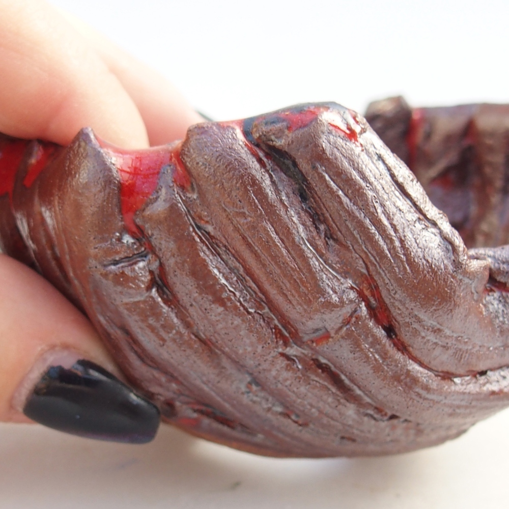 Ceramic Shell 8 x 8 x 5,5 cm , colour brown