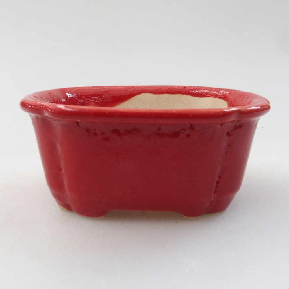 Mini bonsai bowl 7 x 6,5 x 3 cm, color red