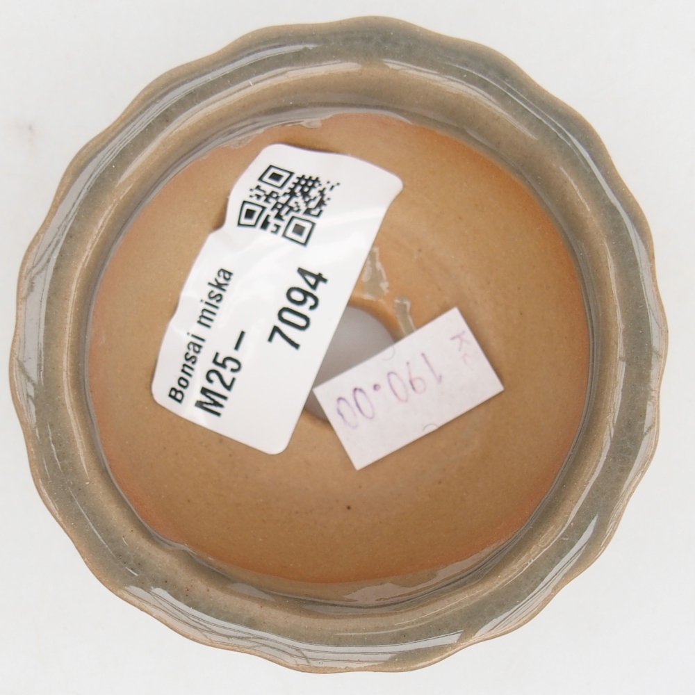 Ceramic bonsai bowl 7 x 8,5 x 3,5 cm, grey