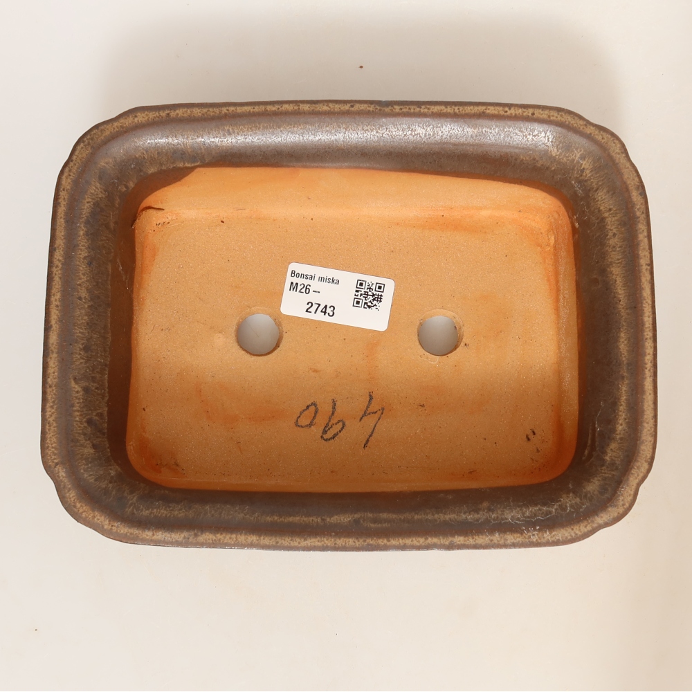 Ceramic Bowl, 20 x 15.5 x 5.5 cm, brown