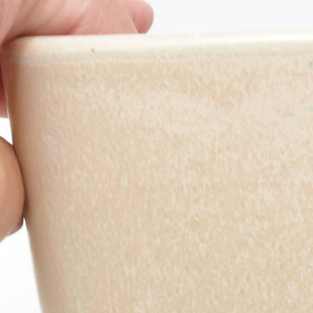 Ceramic bonsai bowl 13 x 13 x 13,5 cm, color beige