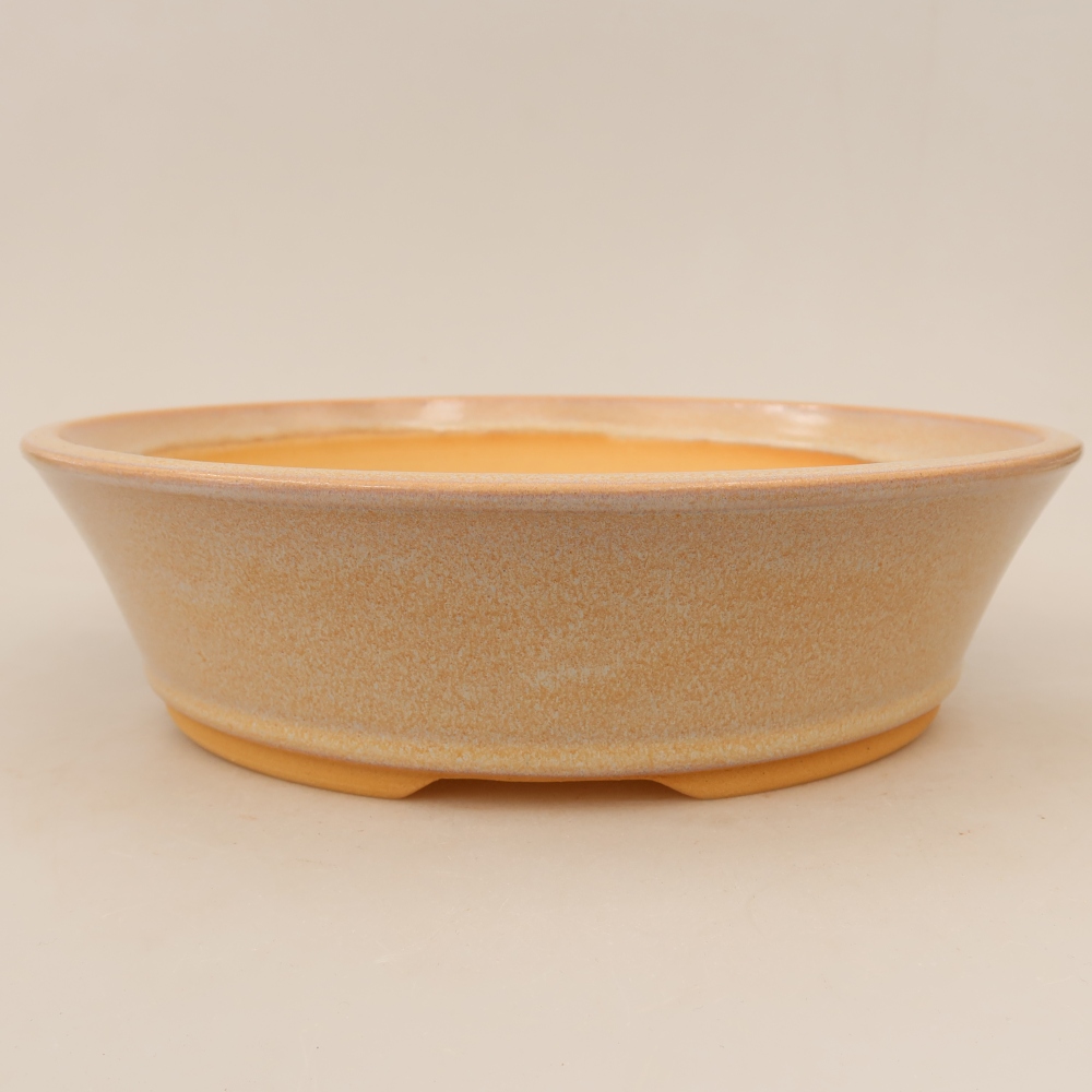 Ceramic bonsai pot, 27 x 27 x 7 cm, beige