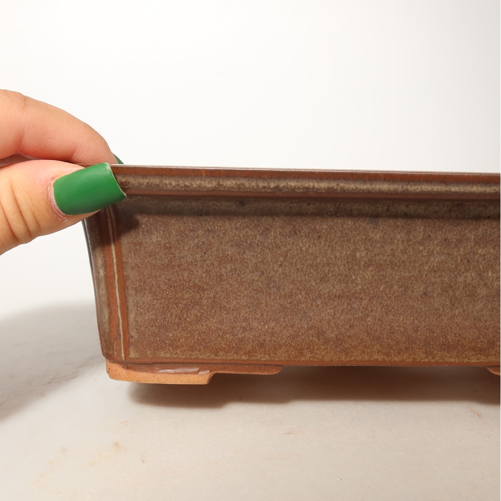 Ceramic Bowl, 20 x 15.5 x 5.5 cm, brown