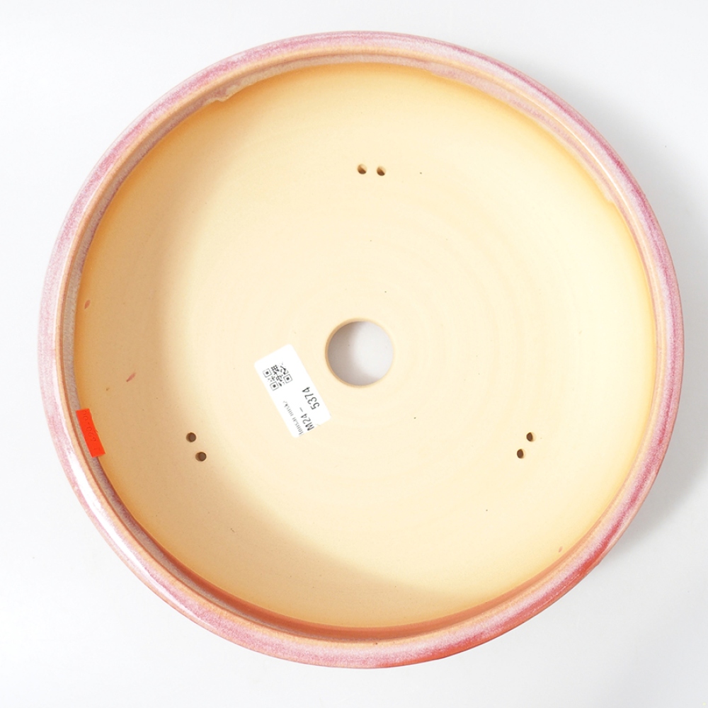 Ceramic bonsai bowl 27 x 27 x 6,5 cm, color pink