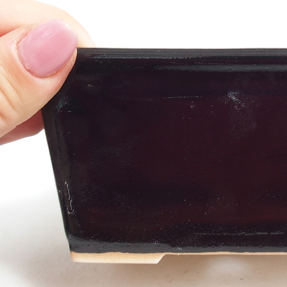 Ceramic bonsai bowl 11,5 x 10,5 x 6 cm, color black