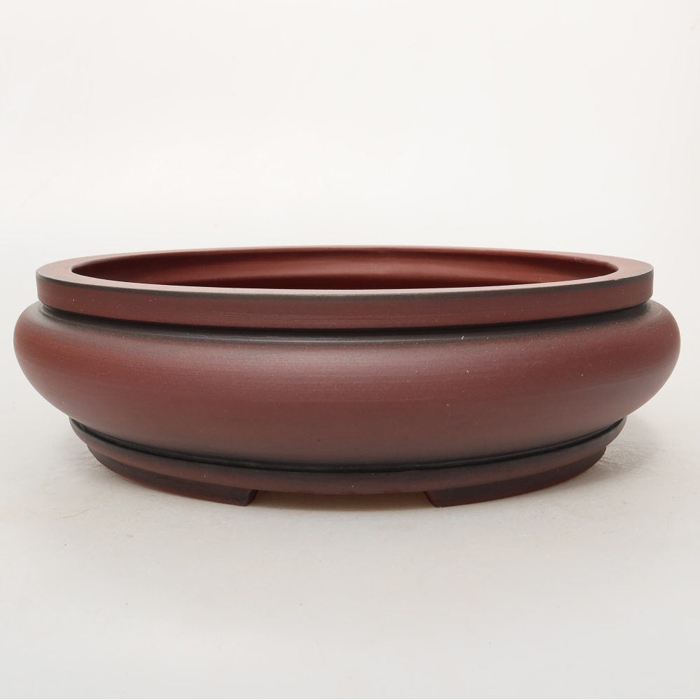 Ceramic Shell  24.5 x 24.5 x 7.5 cm, brick red