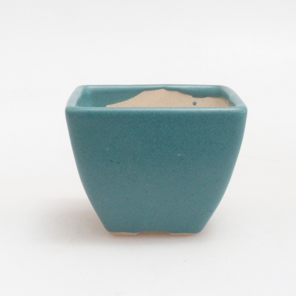 Ceramic bonsai bowl 5,5 x 5,5 x 4,5 cm, color blue