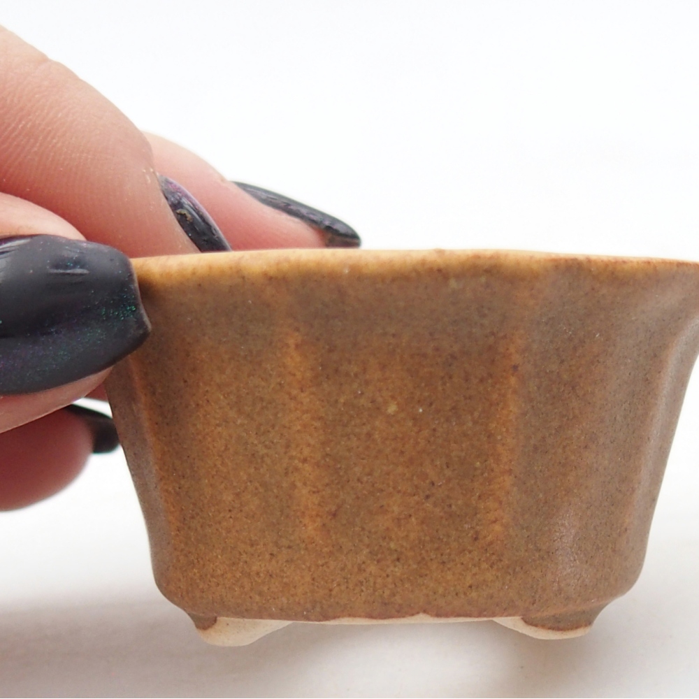 Mini bonsai bowl 5,5 x 5,5 x 3 cm, brown