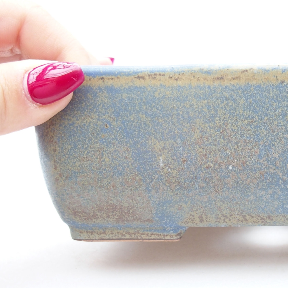 Ceramic bonsai bowl 16 x 11 x 5,5 cm, color blue