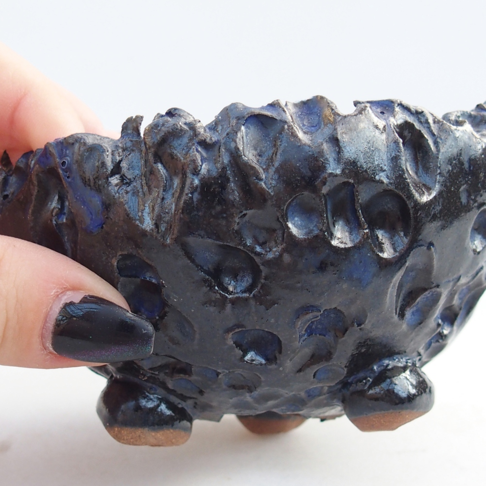 Ceramic Shell 10 x 9 x 7 cm , colour blue