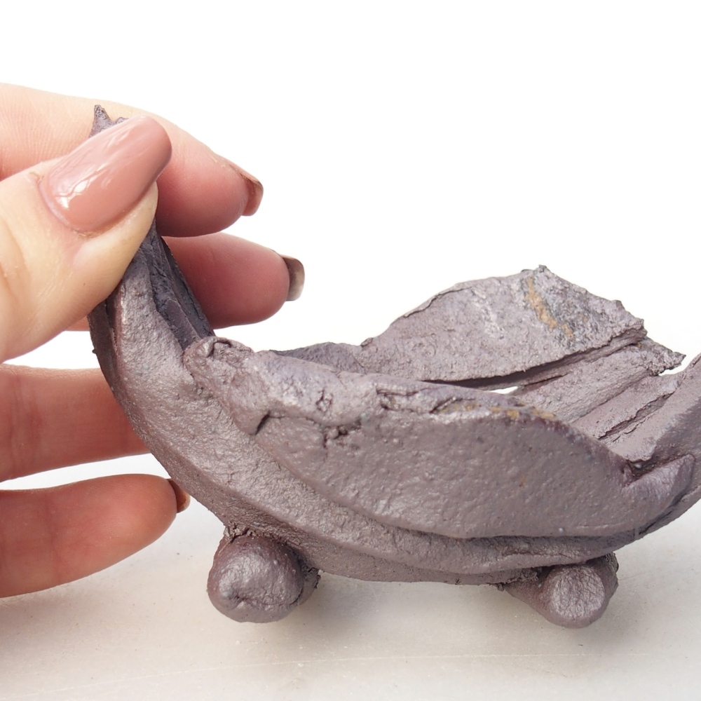 Ceramic Shell 10 x 7,5 x 7 cm , metallic colour