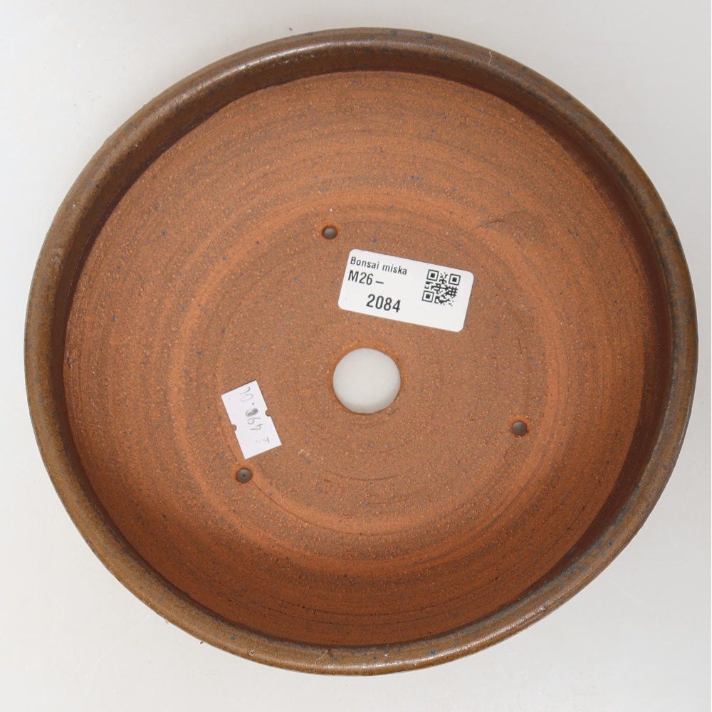 Ceramic bonsai bowl 18 x 18 x 5,5 cm, brown