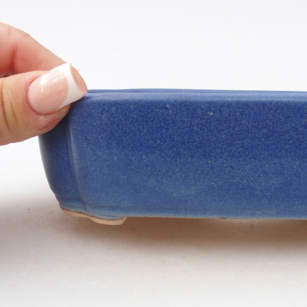 Ceramic bonsai bowl 16 x 11,5 x 4 cm, colour blue