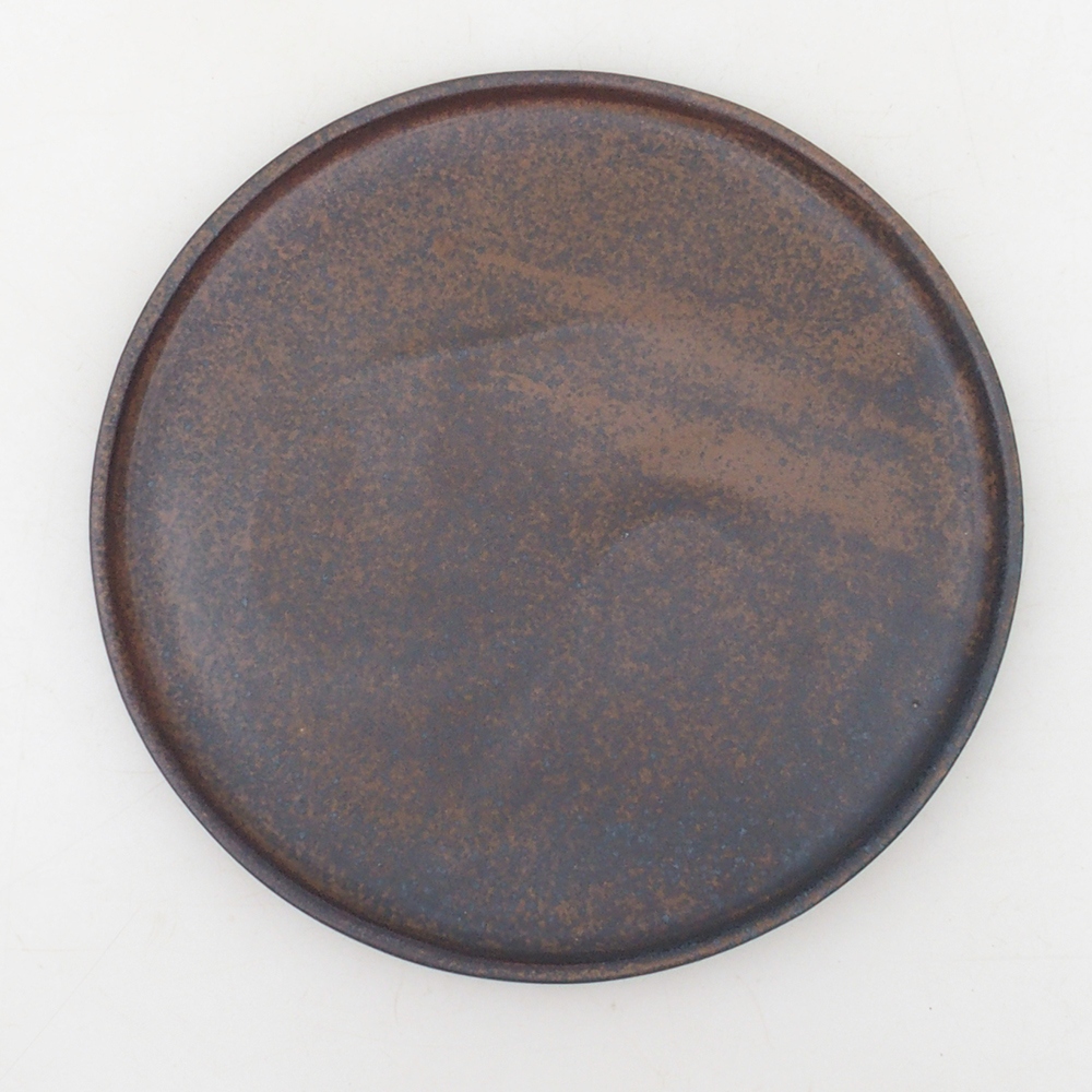 Bonsai bowl round D7-S - 16 x 16 x 1 cm - brown