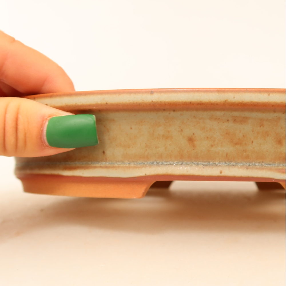 Ceramic Bowl  21 x 14.5 x 3.5 cm, beige