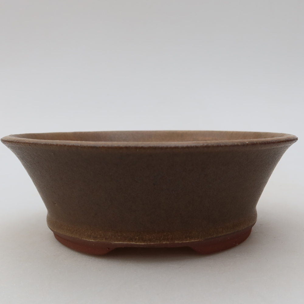Ceramic bonsai bowl 15 x 15 x 5 cm, brown