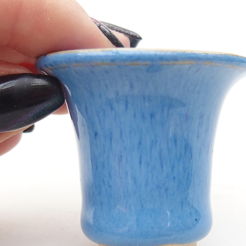 Mini bonsai bowl 4,5 x 4,5 x 3,5 cm, colour blue