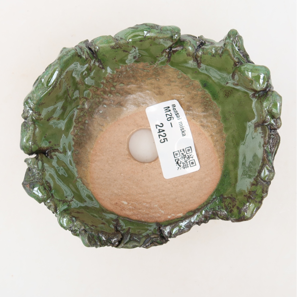 Ceramic Shell  11.5 x 10.5 x 6 cm, green