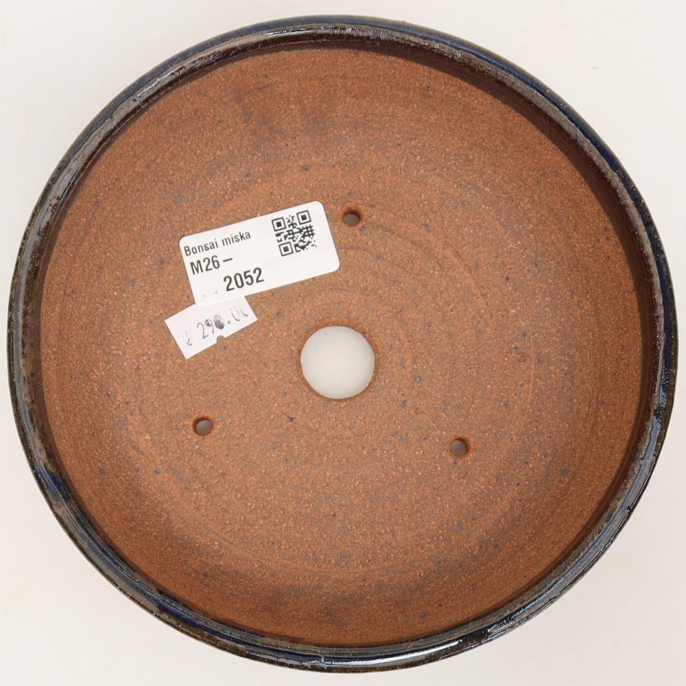 Ceramic bonsai bowl 15,5 x 15,5 x 5 cm, brown