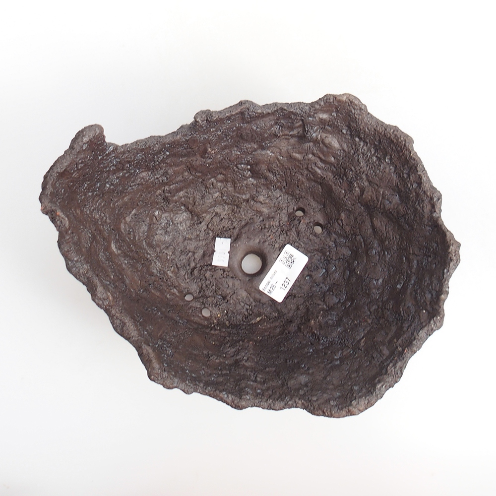 Ceramic shell 19 x 15 x 14 cm , colour brown