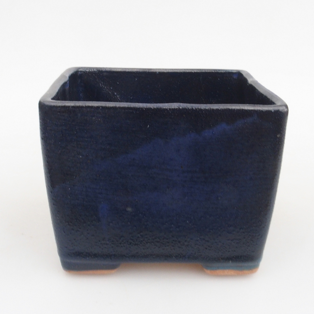 Ceramic bonsai bowl 11 x 11 x 8,5 cm, color blue