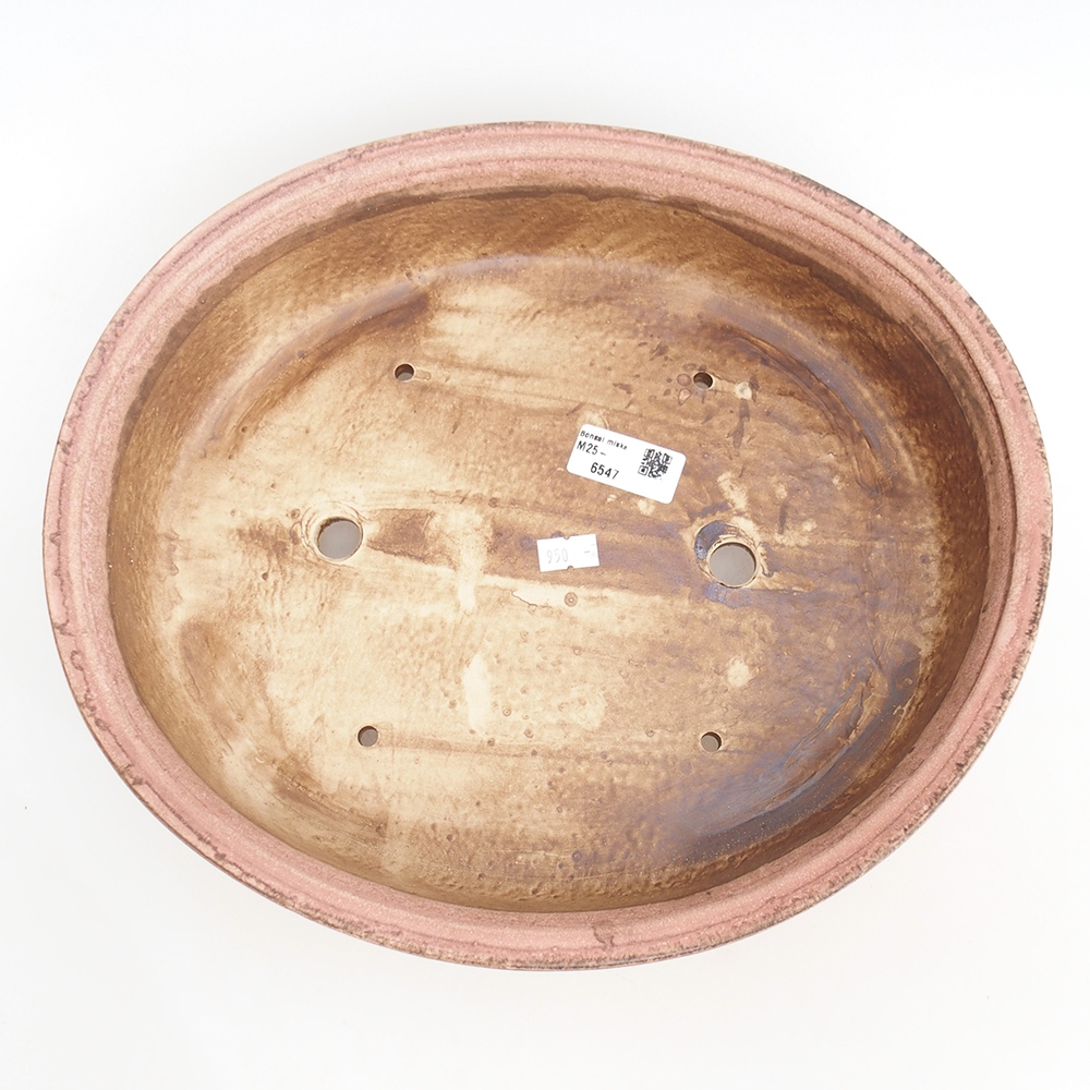 Ceramic bonsai bowl 32,5 x 28 x 7,5 cm, pink