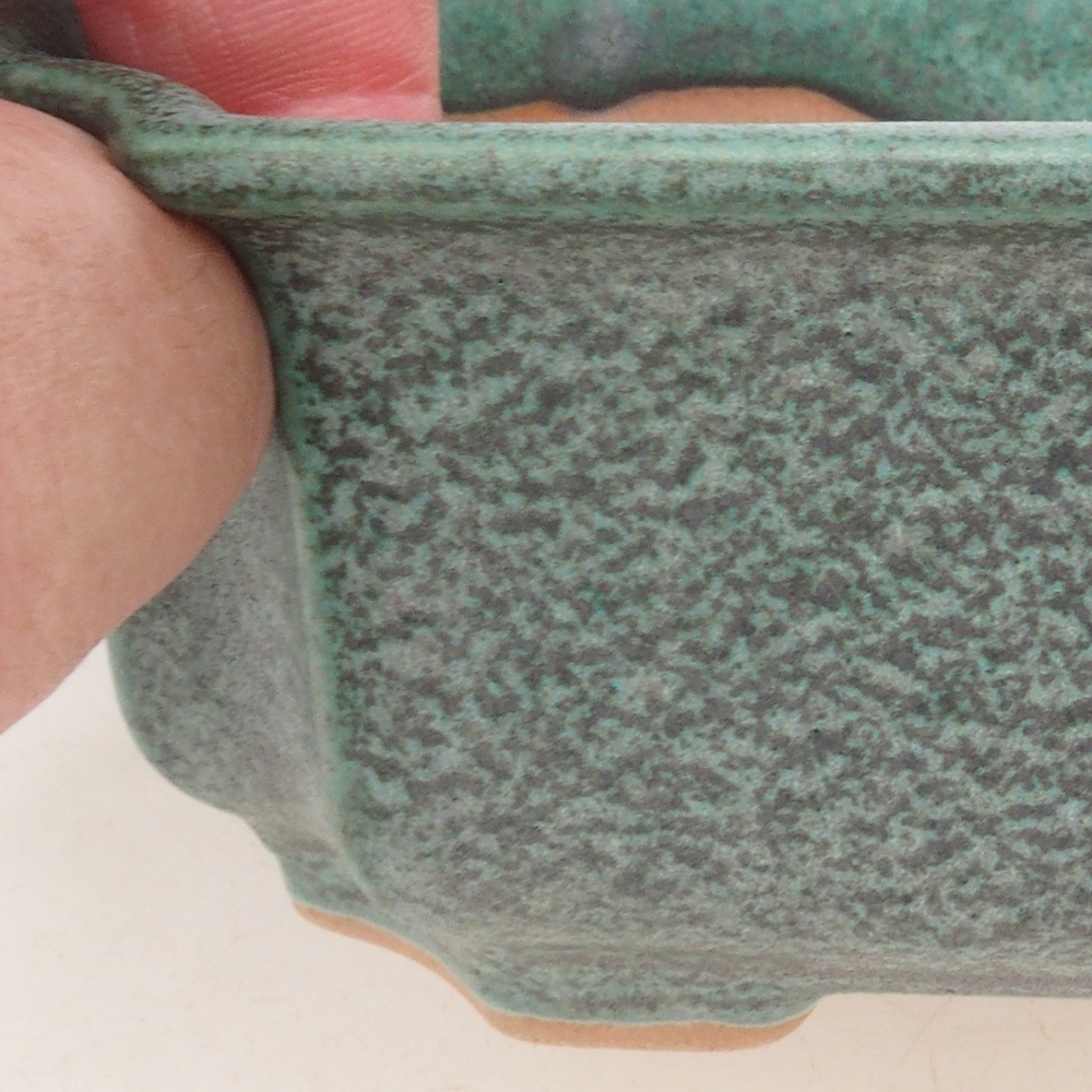 Bonsai bowl H01 - 12 x 9 x 5 cm - green