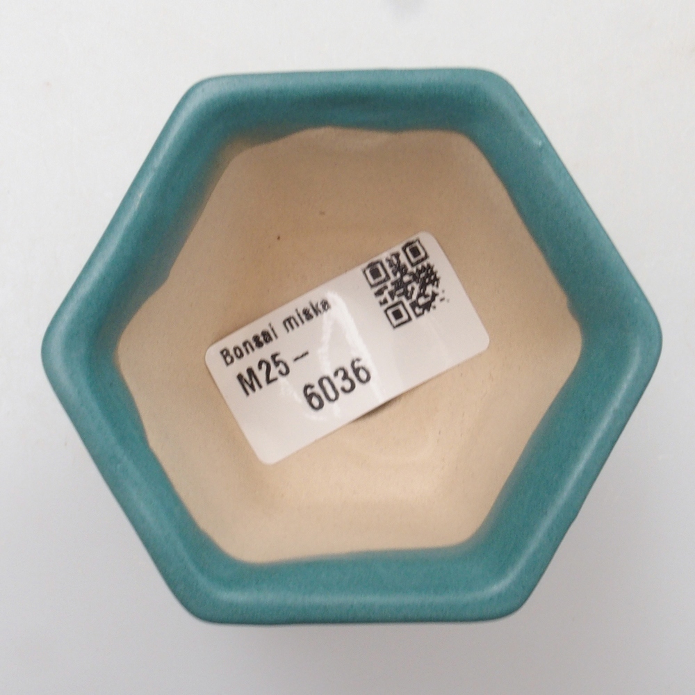 Ceramic bonsai bowl 6,5 x 6,5 x 5 cm, color blue