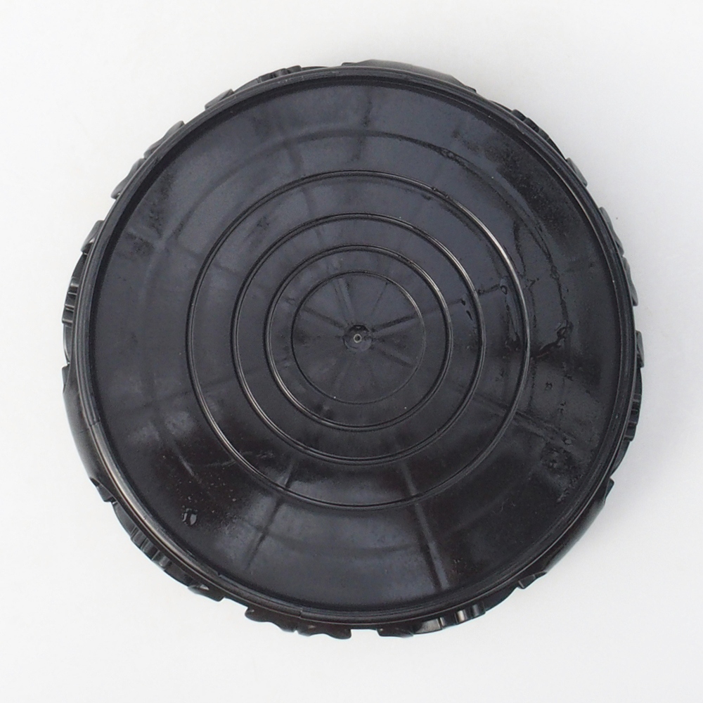 Bonsai table plastic round 17,5 x 17,5 x 4  cm, color black