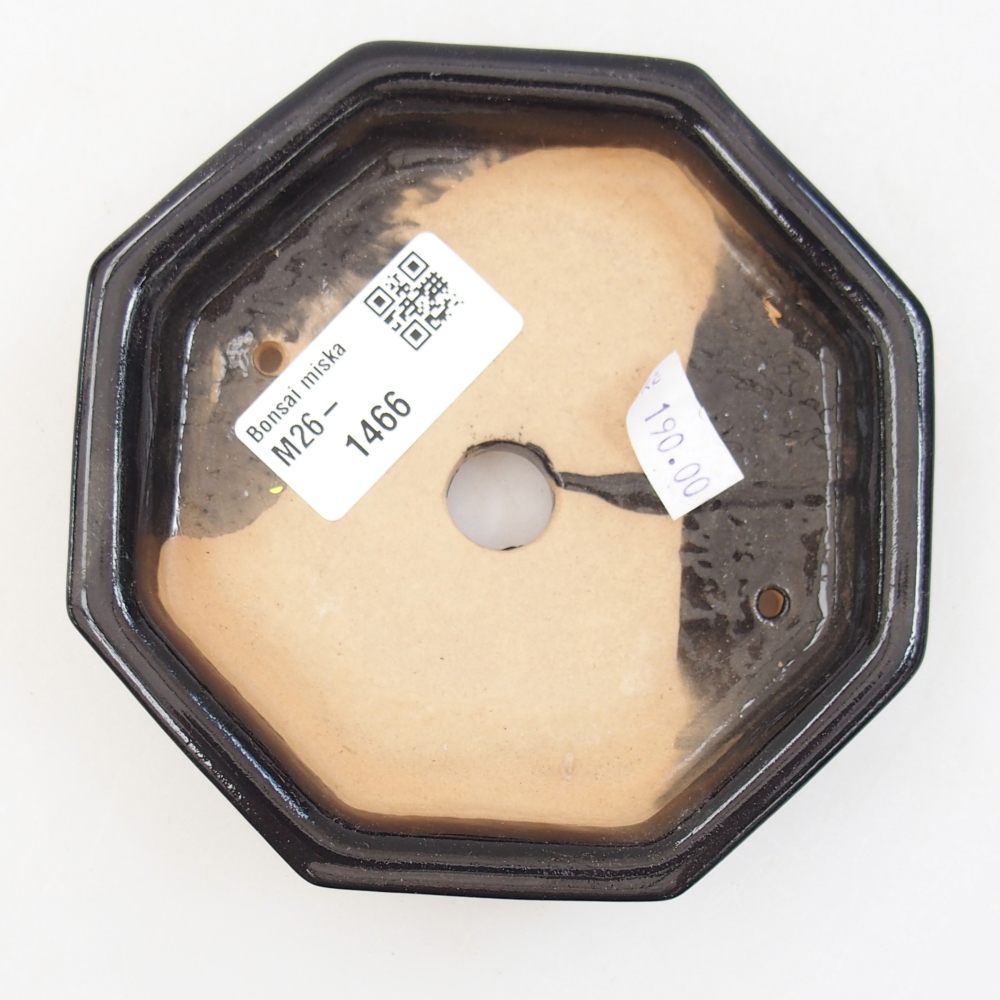 Ceramic bonsai bowl 11,5 x 11,5 x 2 cm, black