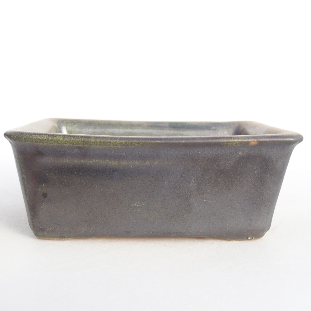 Ceramic bonsai bowl 11,5 x 8,5 x 4,5 cm, grey