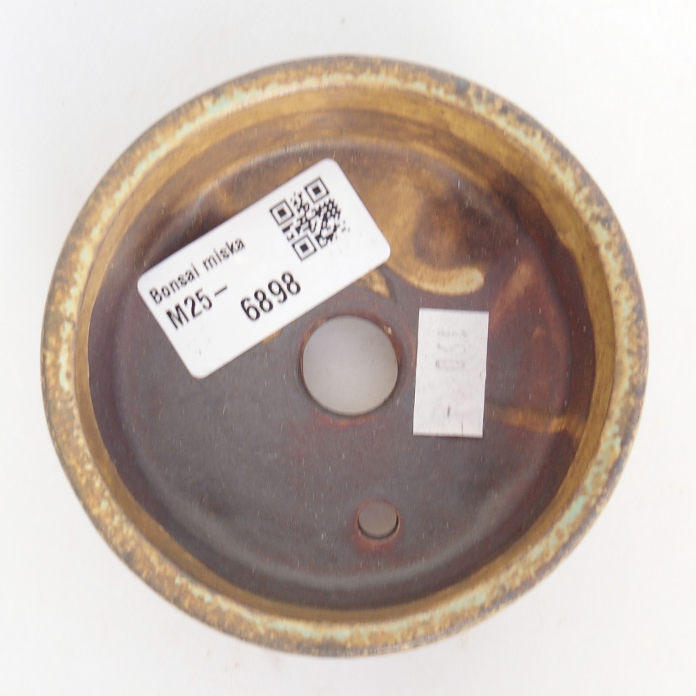 Ceramic bonsai bowl 9 x 9 x 3,5 cm, brown