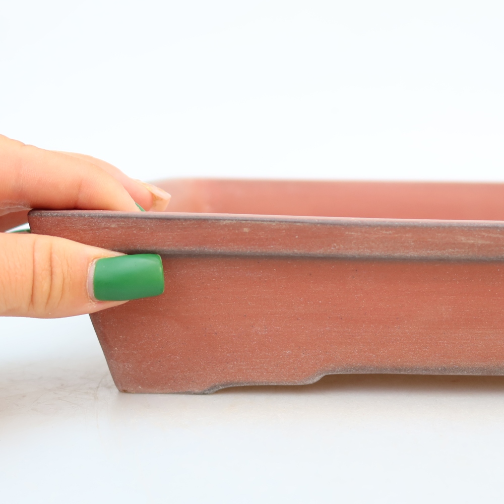 Ceramic Bowl, 26 x 20 x 5 cm, brick red