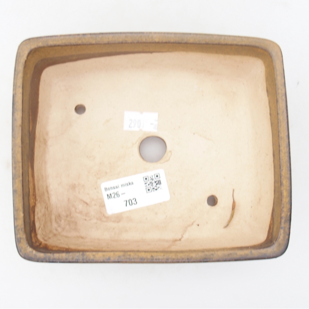 Ceramic bonsai bowl 15 x 12 x 5 cm, brown