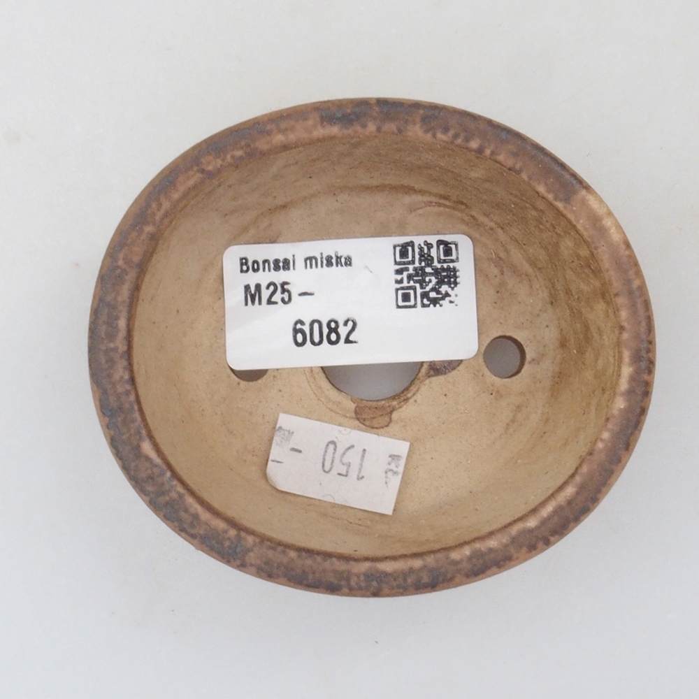 Ceramic bonsai bowl 10,5 x 9 x 4 cm, color brown