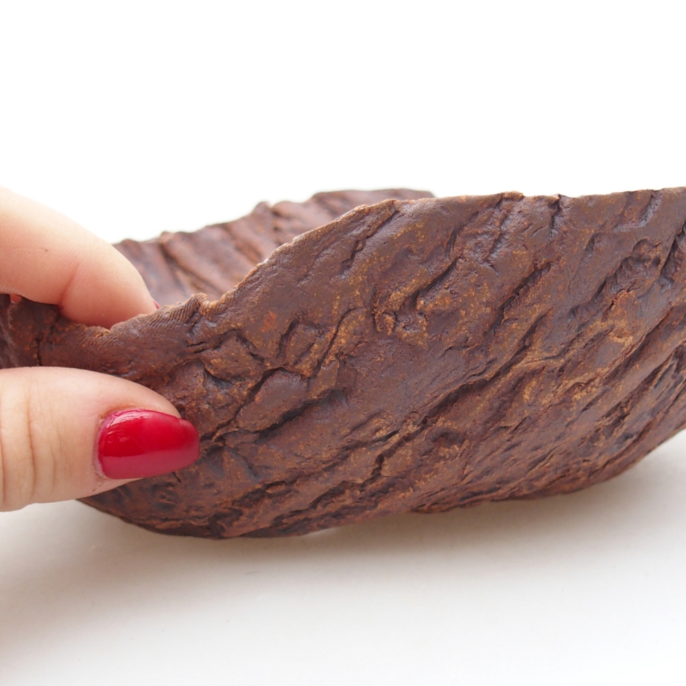 Ceramic Shell 18,5 x 17,5 x 6 cm , colour brown