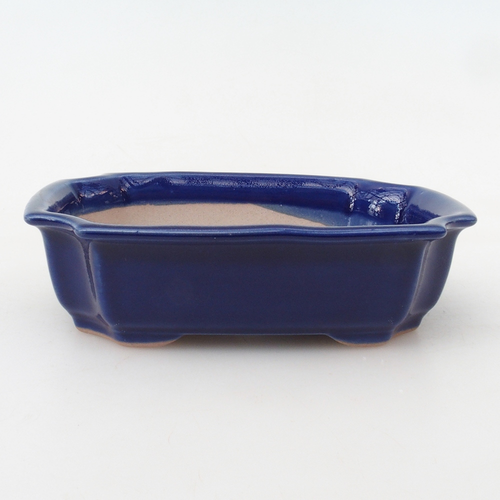 Bonsai bowl H03 - 16.5 x 12 x 4.5 cm. - blue