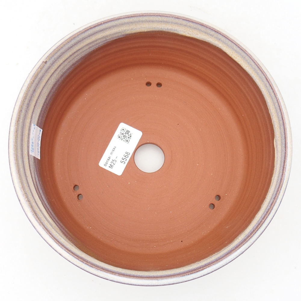 Ceramic bonsai bowl 19,5 x 19,5 x 6,5 cm, color blue