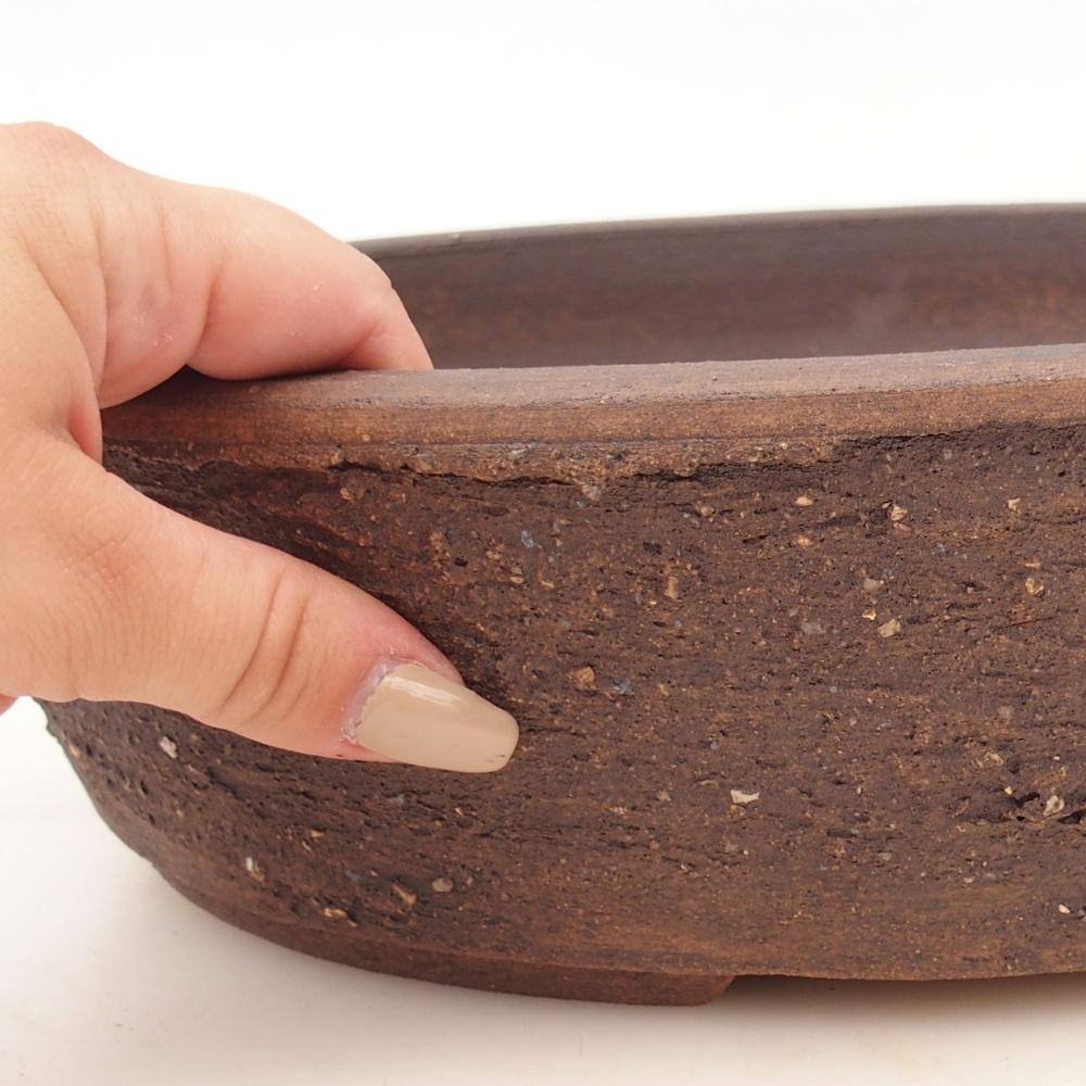 Bonsai bowl 32,5 x 26 x 8,5 cm , colour brown