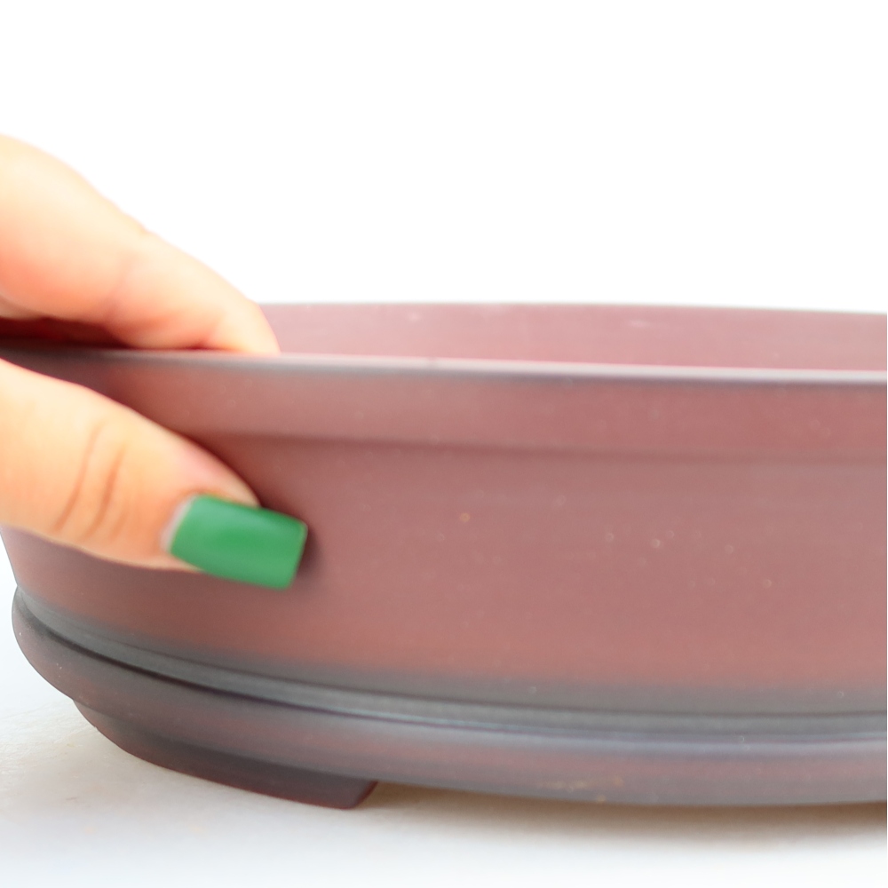 Ceramic Bowl  30.5 x 30.5 x 7 cm, brick red